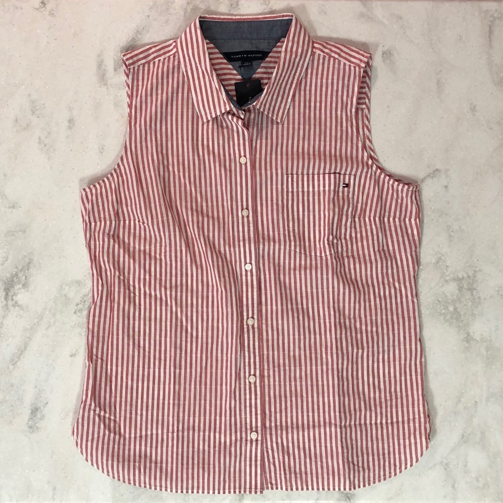 NWT Tommy Hilfiger Sleeveless Striped Shirt